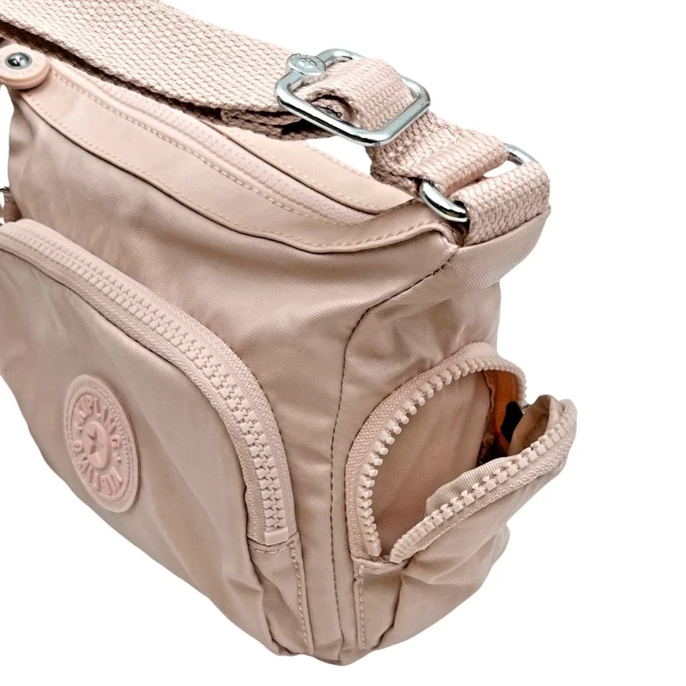 Kipling Women's Gabbie Mini SmallCrossbody Bag Pink Shine Multiple Compartments